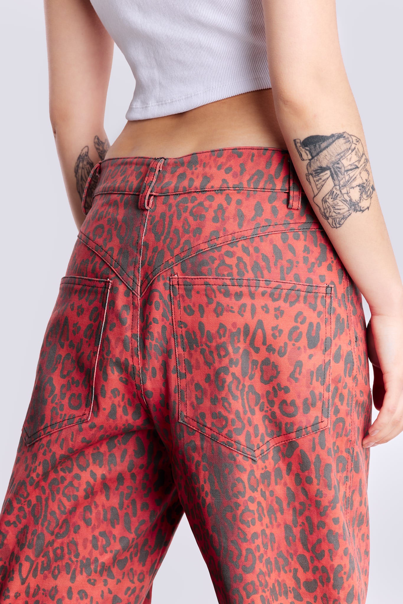 Wild Red Print Baggy