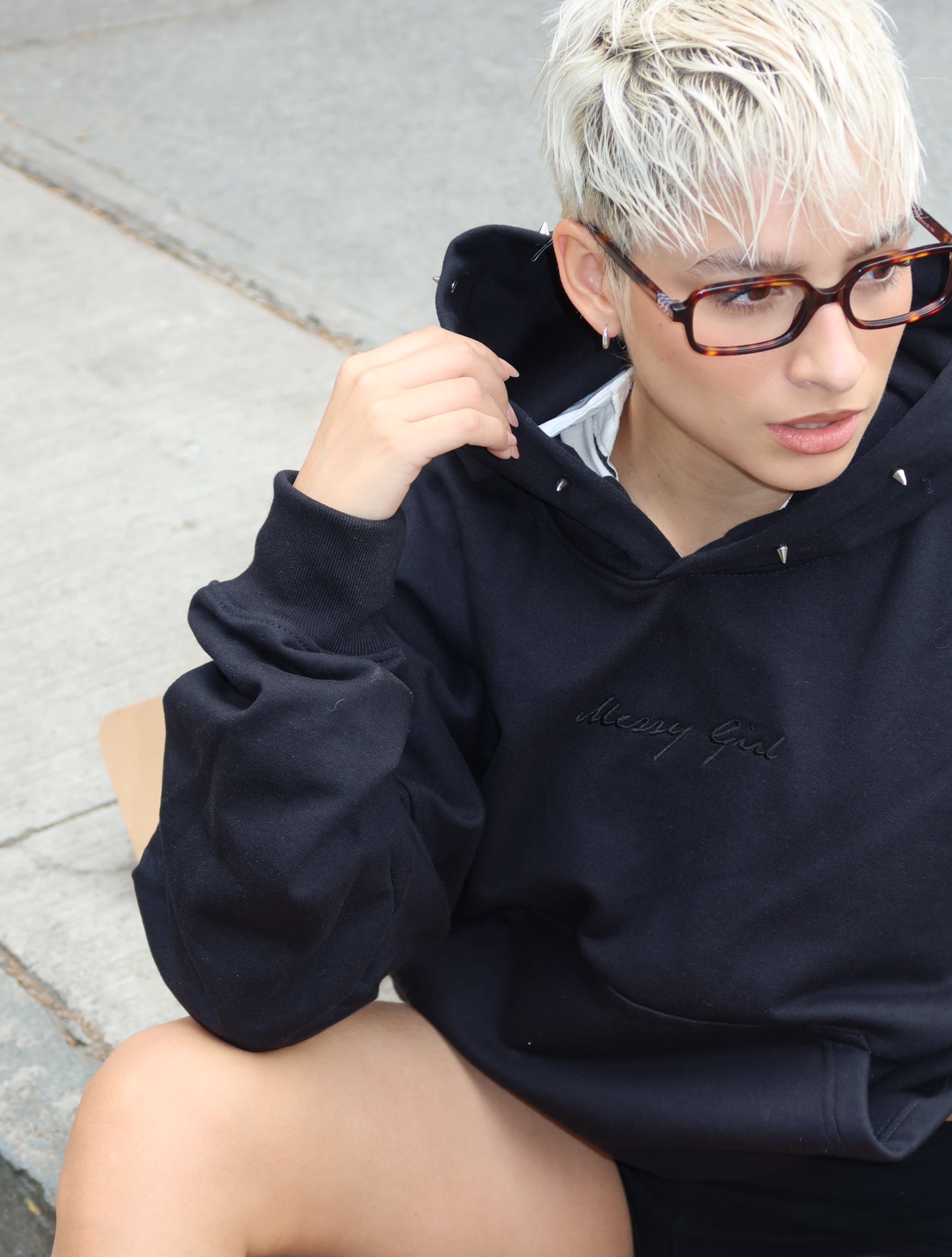 Burnt Black Hoodie
